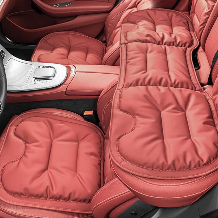 Cuscino per sedile auto, spesso e antiscivolo, per sedili anteriori e posteriori., Front Seat Cushion Black, Front Seat Cushion Brown, Front Seat Cushion Red, Back Cushion Black, Back Cushion Brown, Back Cushion Red, Rear Seat Cushion Black            ...