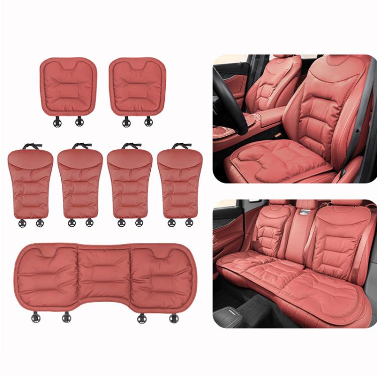 Cuscino per sedile auto, spesso e antiscivolo, per sedili anteriori e posteriori., Front Seat Cushion Black, Front Seat Cushion Brown, Front Seat Cushion Red, Back Cushion Black, Back Cushion Brown, Back Cushion Red, Rear Seat Cushion Black            ...