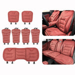 Cuscino per sedile auto, spesso e antiscivolo, per sedili anteriori e posteriori., 3pcs Perforated Seat Cushion Red, 7pcs Perforated Seat Cushion Black, 7pcs Perforated Seat Cushion Brown, 7pcs Perforated Seat Cushion Red, Perforated Back Cushion Black...