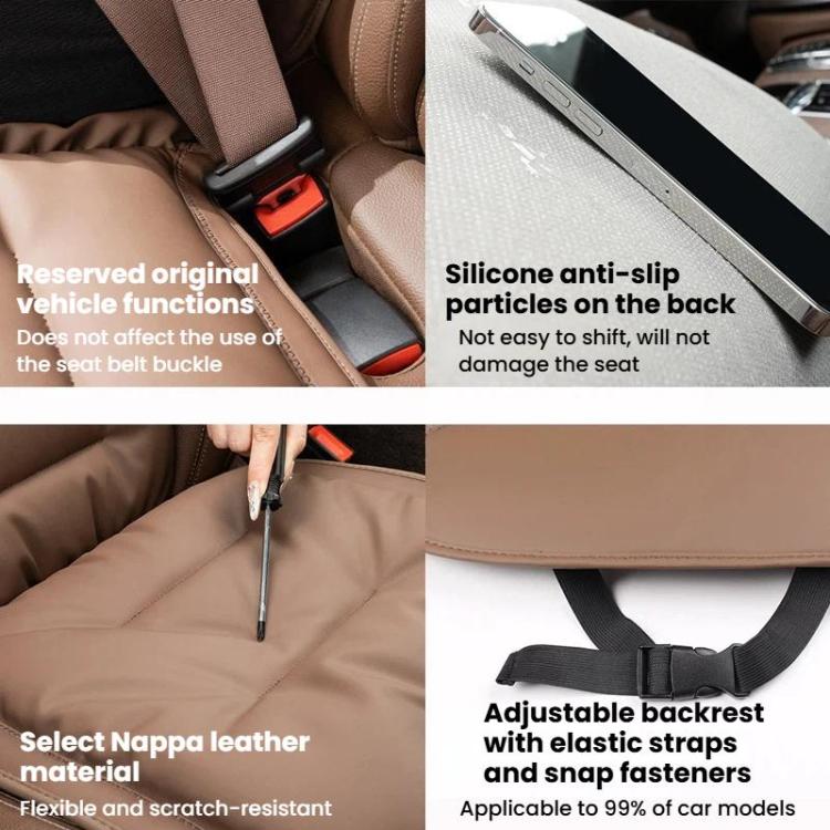 Cuscino per sedile auto, spesso e antiscivolo, per sedili anteriori e posteriori., Front Seat Cushion Black, Front Seat Cushion Brown, Front Seat Cushion Red, Back Cushion Black, Back Cushion Brown, Back Cushion Red, Rear Seat Cushion Black            ...