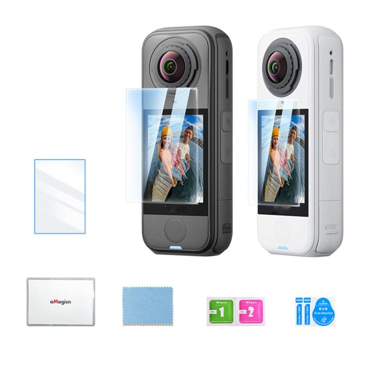 Pellicola protettiva in vetro temperato aMagins per Insta360 X4 Air, HD, antigraffio, durezza 9H., 1 Set, 2 Sets