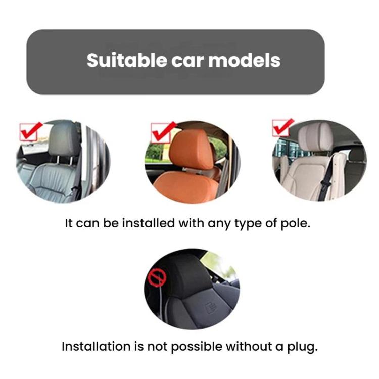 Cuscino poggiatesta per auto a parallelogramma singolo B03S, supporto per il collo per sedile auto, cuscino laterale per dormire