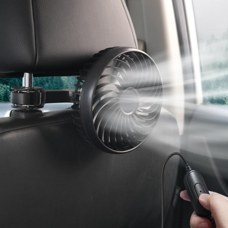 Ventola posteriore per auto silenziosa con USB e tre velocità regolabili