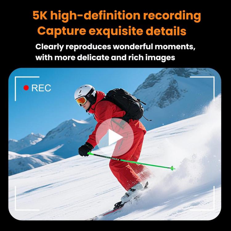 Videocamera sportiva HD 5K per esterni, fotocamera digitale portatile, Touch Screen
