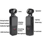 Videocamera sportiva HD 5K per esterni, fotocamera digitale portatile, Touch Screen