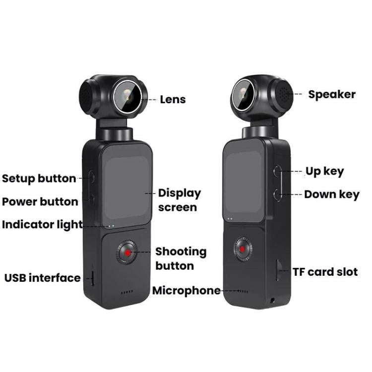 Videocamera sportiva HD 5K per esterni, fotocamera digitale portatile, Touch Screen