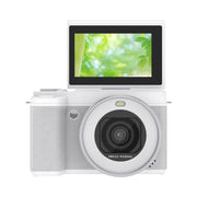 Fotocamera digitale con schermo ribaltabile 5K, doppia lente e funzione bellezza.
