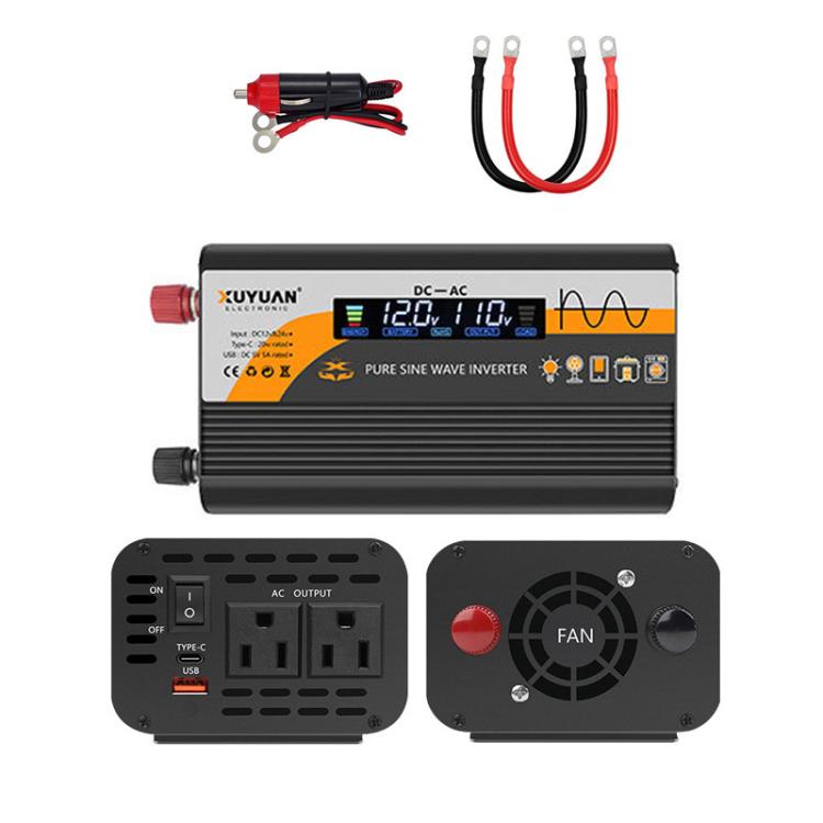 Inverter onda sinusoidale pura XUYUAN 12V/24V a 110V 800-4000W