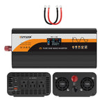 Inverter di potenza a onda sinusoidale pura XUYUAN da 12V/24V a 110V con spina USA, 800W Black, 1400W Black, 2000W Black, 3000W Black, 3600W Black, 4000W Black, 800W Red, 1400W Red, 2000W Red, 3000W Red