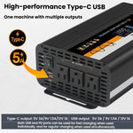 Inverter di potenza a onda sinusoidale pura XUYUAN da 12V/24V a 110V con spina USA, 800W Black, 1400W Black, 2000W Black, 3000W Black, 3600W Black, 4000W Black, 800W Red, 1400W Red, 2000W Red, 3000W Red