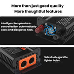 Convertitore di potenza per auto XUYUAN da 12V/24V a 220V con display a LED., 600W, 1200W, 2000W