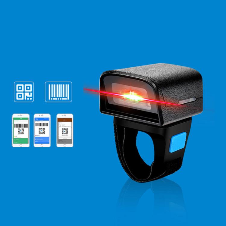 Scanner Bluetooth ad anello 2D, mini scanner di codici a barre wireless per la logistica di magazzino., Z01D