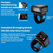 Scanner Bluetooth ad anello 2D, mini scanner di codici a barre wireless per la logistica di magazzino., Z01D