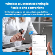 Scanner Bluetooth ad anello 2D, mini scanner di codici a barre wireless per la logistica di magazzino., Z01D