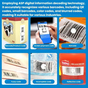 Scanner Bluetooth ad anello 2D, mini scanner di codici a barre wireless per la logistica di magazzino., Z01D