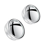 Specchietto retrovisore grandangolare per auto con ventosa e protezione antipioggia, Silver, Black, White, Red, Blue