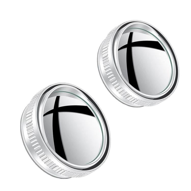 Specchietto retrovisore grandangolare per auto con ventosa e protezione antipioggia, Silver, Black, White, Red, Blue