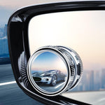 Specchietto retrovisore grandangolare per auto con ventosa e protezione antipioggia, Silver, Black, White, Red, Blue