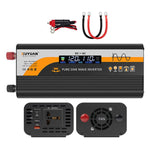 Convertitore di potenza universale per auto a onda sinusoidale pura da 12V/24V a 220V, 800W Black, 1400W Black, 2000W Black, 3000W Black, 3600W Black, 4000W Black, 800W Red, 1400W Red, 2000W Red, 3000W Red