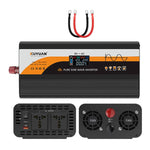 Convertitore di potenza universale per auto a onda sinusoidale pura da 12V/24V a 220V, 800W Black, 1400W Black, 2000W Black, 3000W Black, 3600W Black, 4000W Black, 800W Red, 1400W Red, 2000W Red, 3000W Red