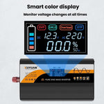 Convertitore di potenza universale per auto a onda sinusoidale pura da 12V/24V a 220V, 800W Black, 1400W Black, 2000W Black, 3000W Black, 3600W Black, 4000W Black, 800W Red, 1400W Red, 2000W Red, 3000W Red