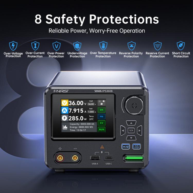 Alimentatore CNC FNIRSI IPS3608 ad alta potenza, regolabile e regolato, per computer di bordo., EU Plug, US Plug