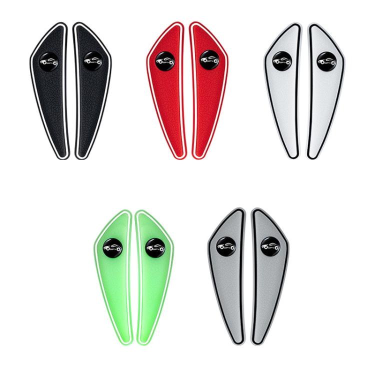Set di 4 protezioni angolari antigraffio per specchietti retrovisori delle portiere dell'auto., Black, Red, White, Gray, Luminous