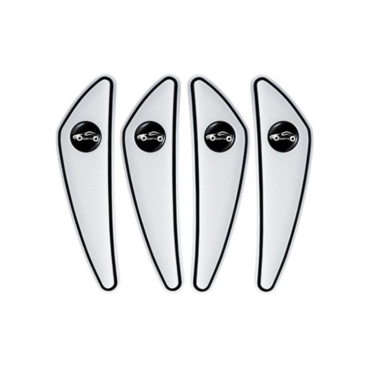 Set di 4 protezioni angolari antigraffio per specchietti retrovisori delle portiere dell'auto., Black, Red, White, Gray, Luminous