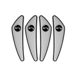 Set di 4 protezioni angolari antigraffio per specchietti retrovisori delle portiere dell'auto., Black, Red, White, Gray, Luminous