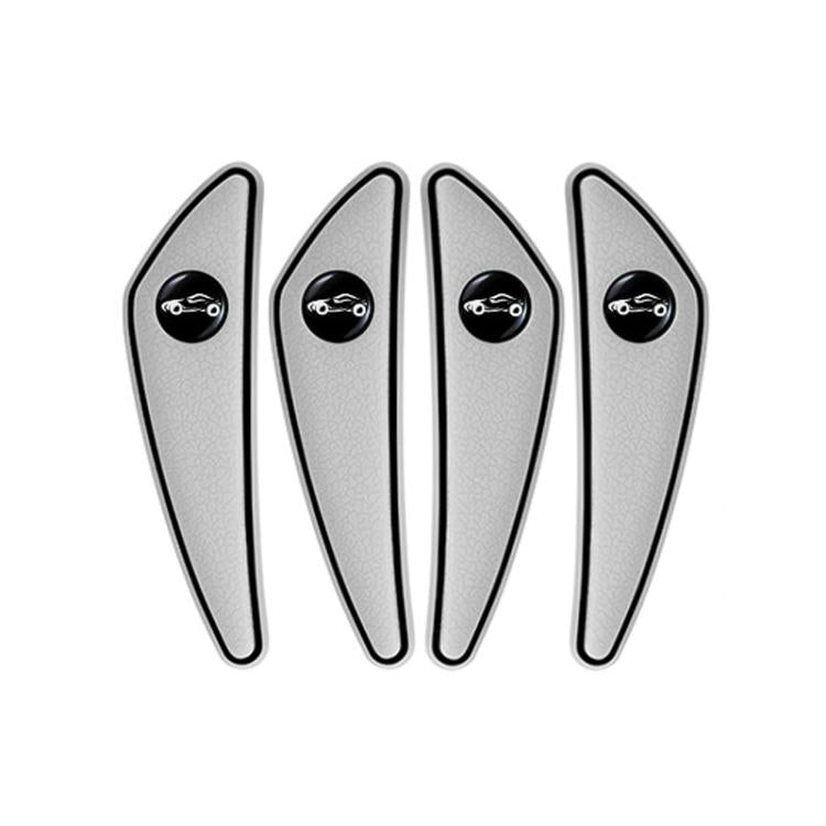 Set di 4 protezioni angolari antigraffio per specchietti retrovisori delle portiere dell'auto., Black, Red, White, Gray, Luminous