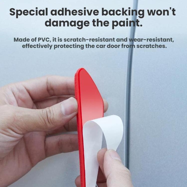 Set di 4 protezioni angolari antigraffio per specchietti retrovisori delle portiere dell'auto., Black, Red, White, Gray, Luminous