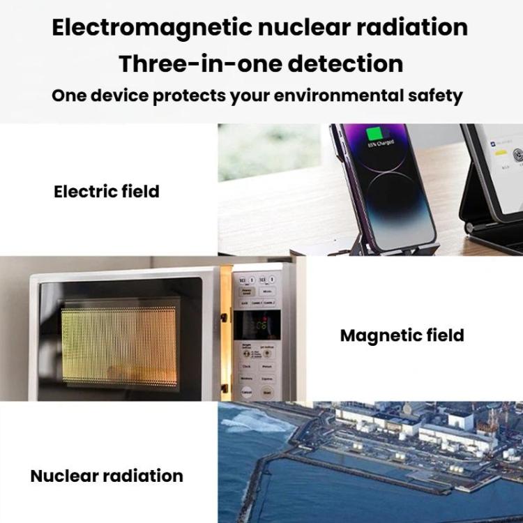 FNIRSI GC-03 3 in 1 Rilevatore di radiazioni nucleari elettromagnetiche per uso ambientale nel settore ittico