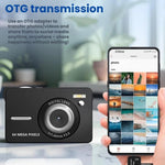 Fotocamera digitale 64MP 4K con autofocus e flash