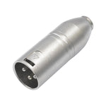 Adattatore audio da connettore TRS da 3,5 mm femmina (1/8") a XLR maschio Carnott con alloggiamento in metallo.