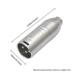 Adattatore audio da connettore TRS da 3,5 mm femmina (1/8") a XLR maschio Carnott con alloggiamento in metallo.