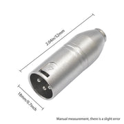 Adattatore audio TRS 3,5mm femmina a XLR maschio metallo