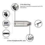 Adattatore audio da connettore TRS da 3,5 mm femmina (1/8") a XLR maschio Carnott con alloggiamento in metallo.