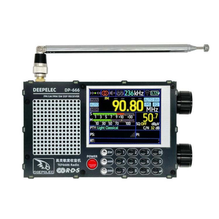 DEEPELEC DP-666 Touch Screen TEF6686 Radio Full Band FM High Sensitivity Radio