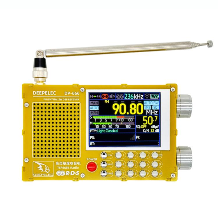 DEEPELEC DP-666 Touch Screen TEF6686 Radio Full Band FM High Sensitivity Radio