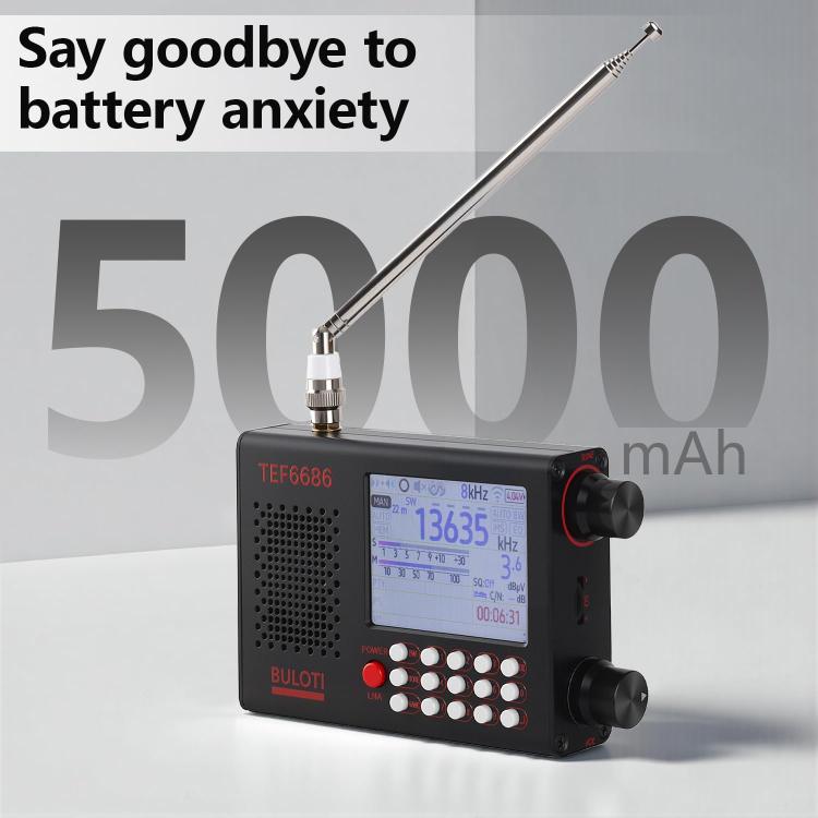 BULOTI TEF6686 Touch Screen Full Band High Sensitivity FM Radio