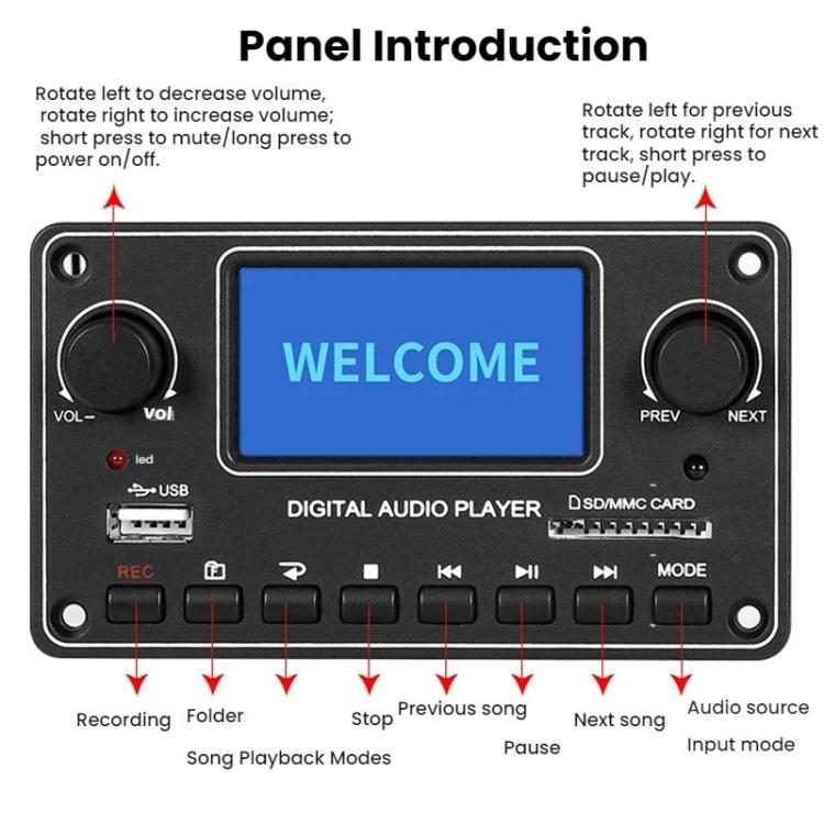 Scheda decodificatore MP3 Bluetooth USB lettore audio FIHI lossless, TPM157