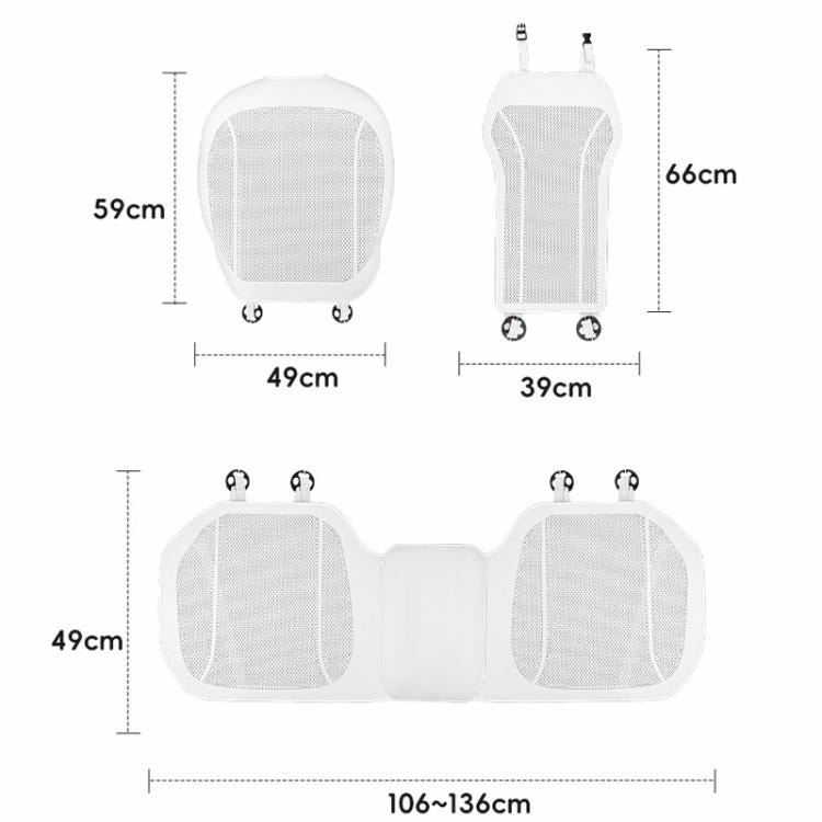 Cuscino per sedile auto traspirante e ventilato, universale, per auto a 5 posti., Front Seat Cushion Black, Front Seat Cushion Red, Front Seat Cushion Brown, Backrest Cushion Black, Backrest Cushion Red, Backrest Cushion Brown, Rear Seat Cushion Black ...