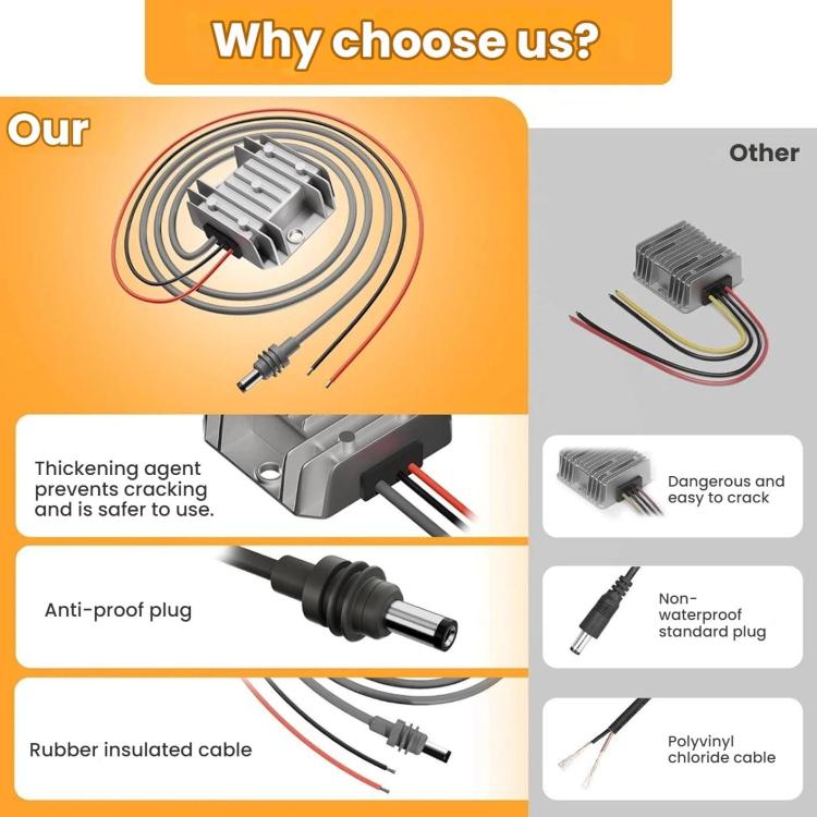 Convertitore di potenza boost CC da 12V/24V a 30V 3.5A per router Starlink Gen 2, mini cavo da 5 m., 12V/24V To 30V 3.5A