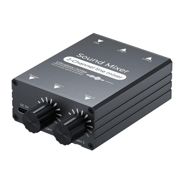 Selettore audio da 3,5 mm con doppio ingresso AUX da 3,5 mm e uscita singola, con controllo del volume indipendente., 3.5mm AUX Inputs To 1 Output