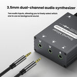 Selettore audio 3,5 mm doppio ingresso AUX a uscita singola