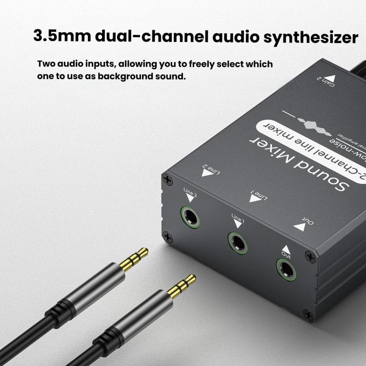 Selettore audio 3,5 mm doppio ingresso AUX a uscita singola