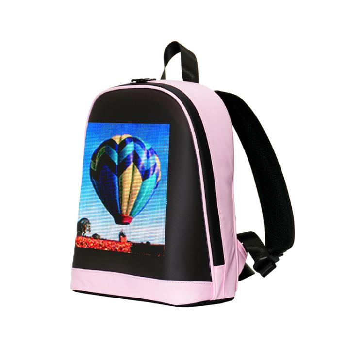 Zaino fai da te con motivo decorativo e display LED illuminato, impermeabile, ideale per la scuola.