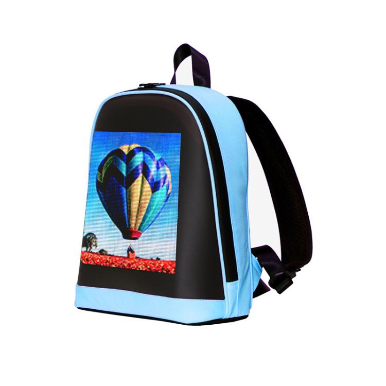 Zaino fai da te con motivo decorativo e display LED illuminato, impermeabile, ideale per la scuola.