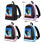 Zaino fai da te con motivo decorativo e display LED illuminato, impermeabile, ideale per la scuola.