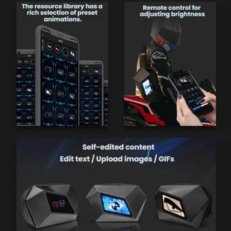 Borsa a tracolla illuminata a LED, impermeabile, ideale per attività all'aperto e moto.